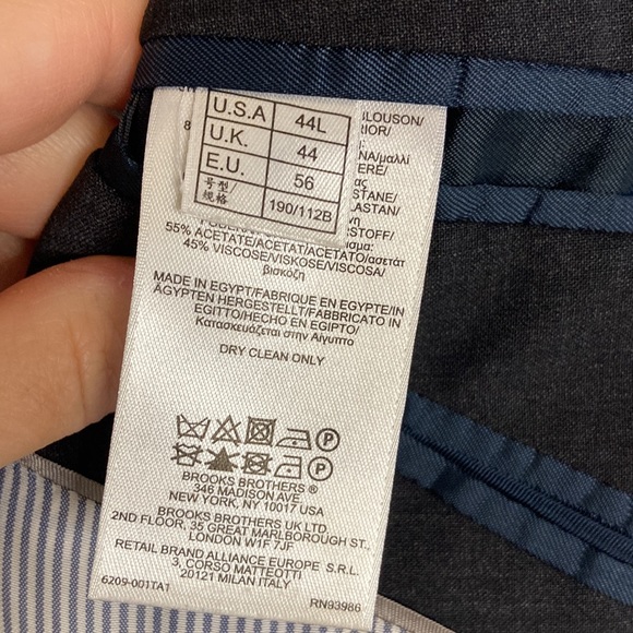 Brooks Brothers Explorer Blazer Mens 44L Gray Wool Stretch Fitzgerald Fit Travel - Picture 12 of 15